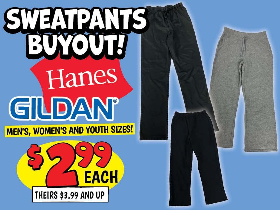 Gildan & Hanes Sweatpants Buyout