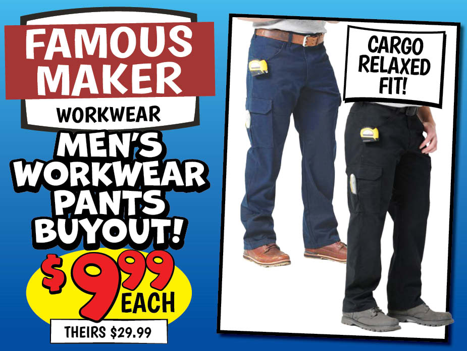 Famous Maker Men's Workwear Pants Buyout