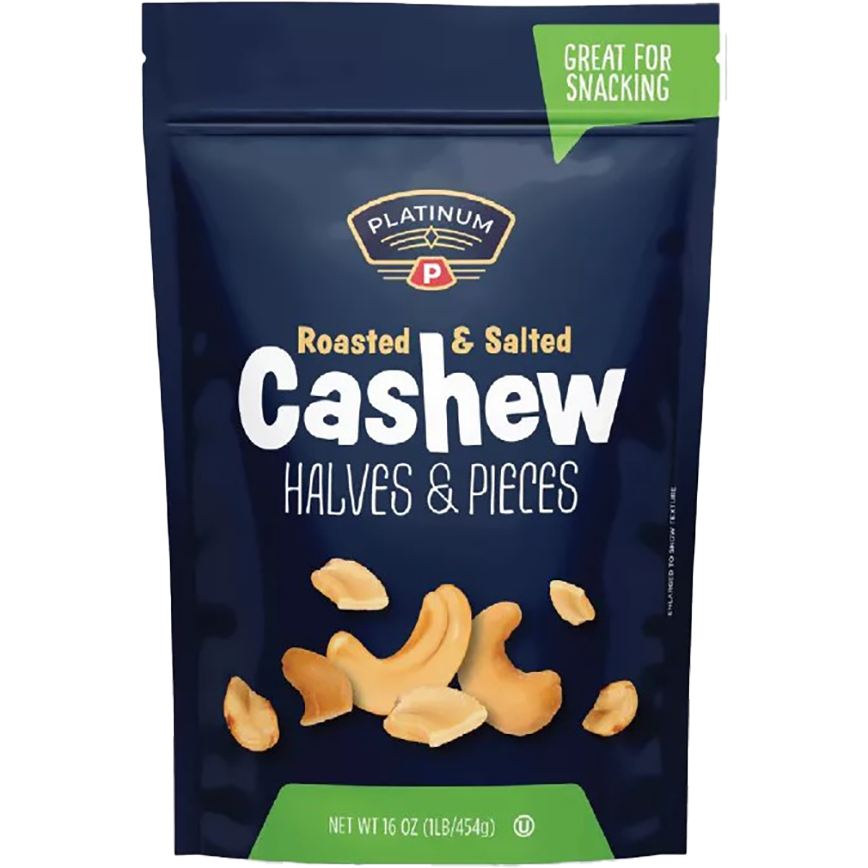 246502A16oz Platinum Cashew Halves  Pieces