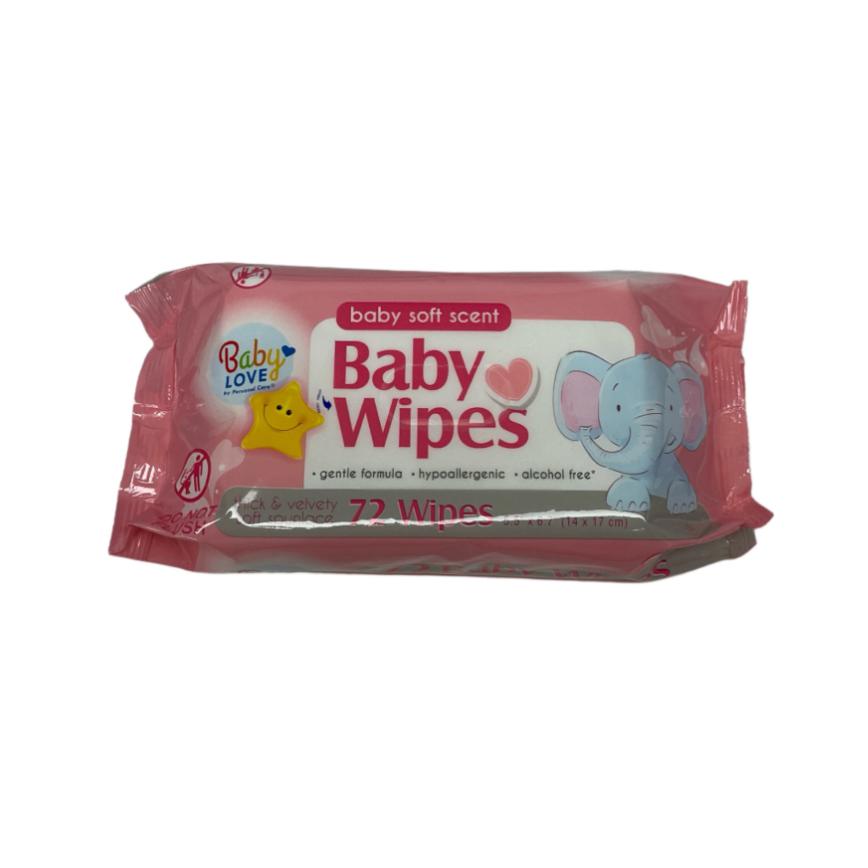 504679 _72 ct. Baby Love Baby Wipes Pink