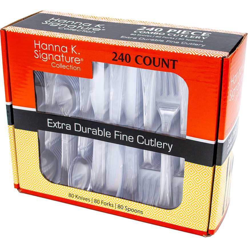 573068 Clear Cutlery Combo Set