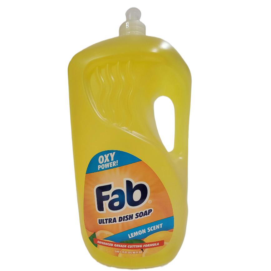 553496 Fab 90 oz Ultra Dish Soap Lemon Scent